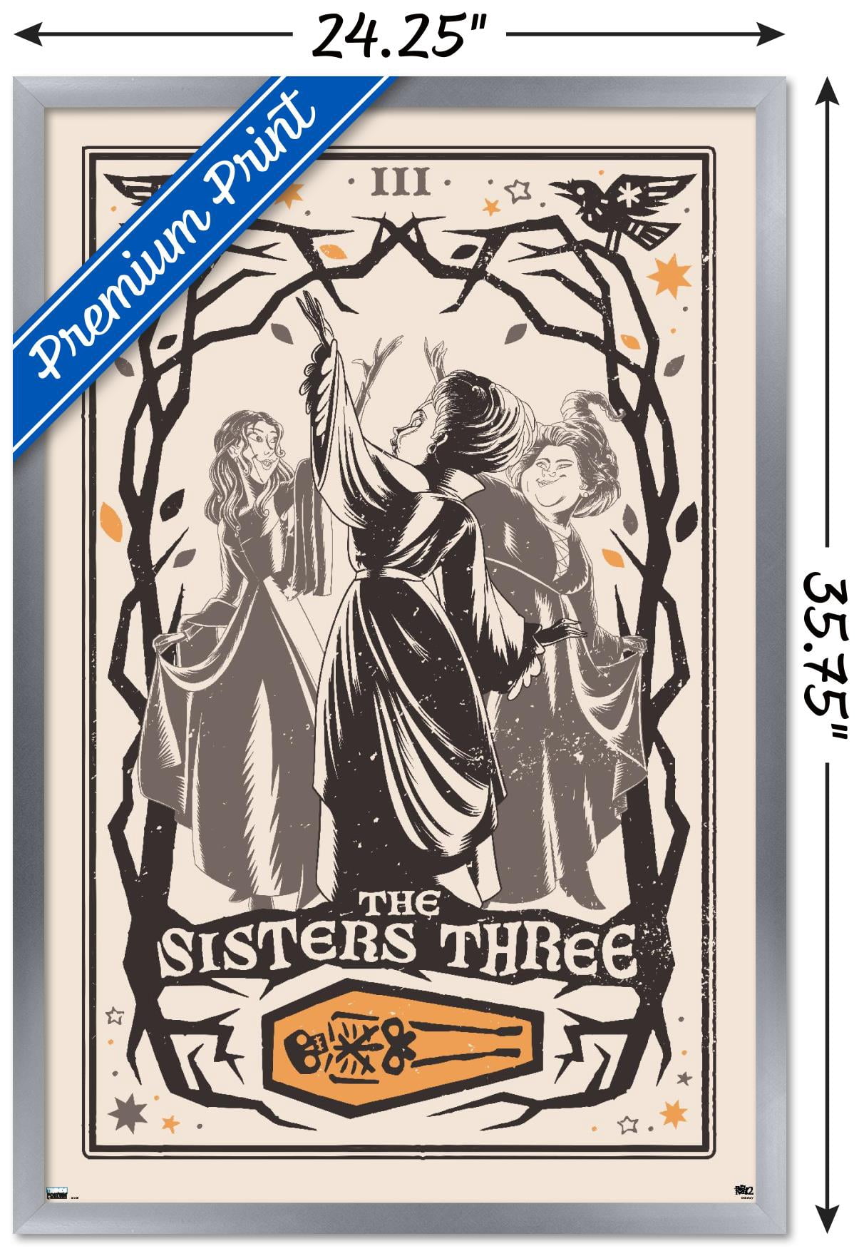 Disney Hocus Pocus 2 - The Sisters Three Wall Poster, 22.375" x 34" Framed
