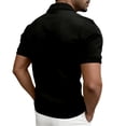thumbnail image 4 of Yifymode Men's Zipper Collar Short Sleeve Polo Shirt, Classic Fit Soft Fabric for Casual and Sports Wear Black L, 4 of 5