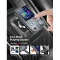 thumbnail image 5 of FM  Transmitter for ,  Microphone    with 1.8" Color Screen for Hands- Calls, Supports QC3.0 , Treble and Bass Sound Music Player- KM30 Grey, 5 of 6