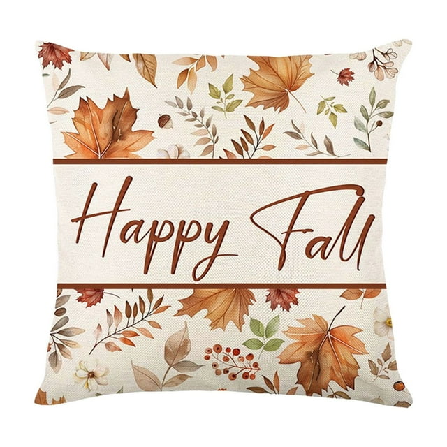 Wdhugt Housse de Coussin en Nylon Spandex Imprimé Érable Automne pour Décoration Intérieure Style A 45X45Cm Design Multicolore Doux et Durable pour Usage Intérieur et Extérieur