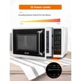 thumbnail image 3 of COMMERCIAL CHEF Microondas de 0,9 pies cúbicos con 10 niveles de potencia, microondas pequeño con mango de agarre, microondas de encimera de 900 W con pantalla digital, cerradura de puerta y temporiza, 3 of 5