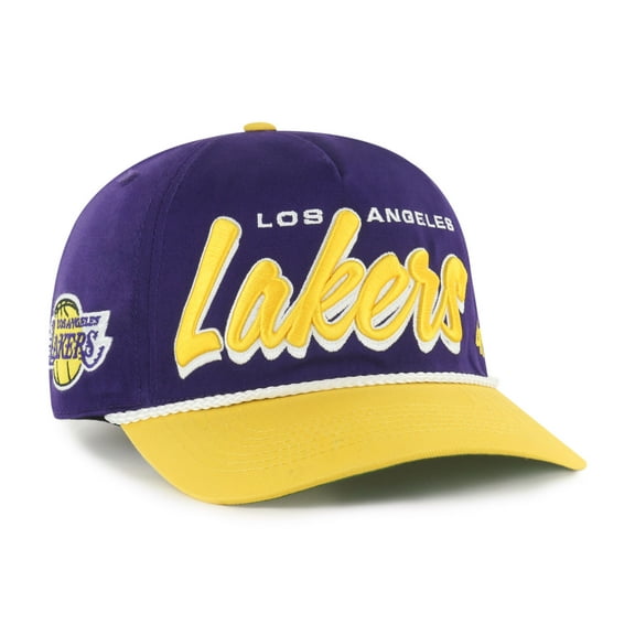 Men's '47 Purple/Gold Los Angeles Lakers Dropshadow Rope Hitch Adjustable Hat