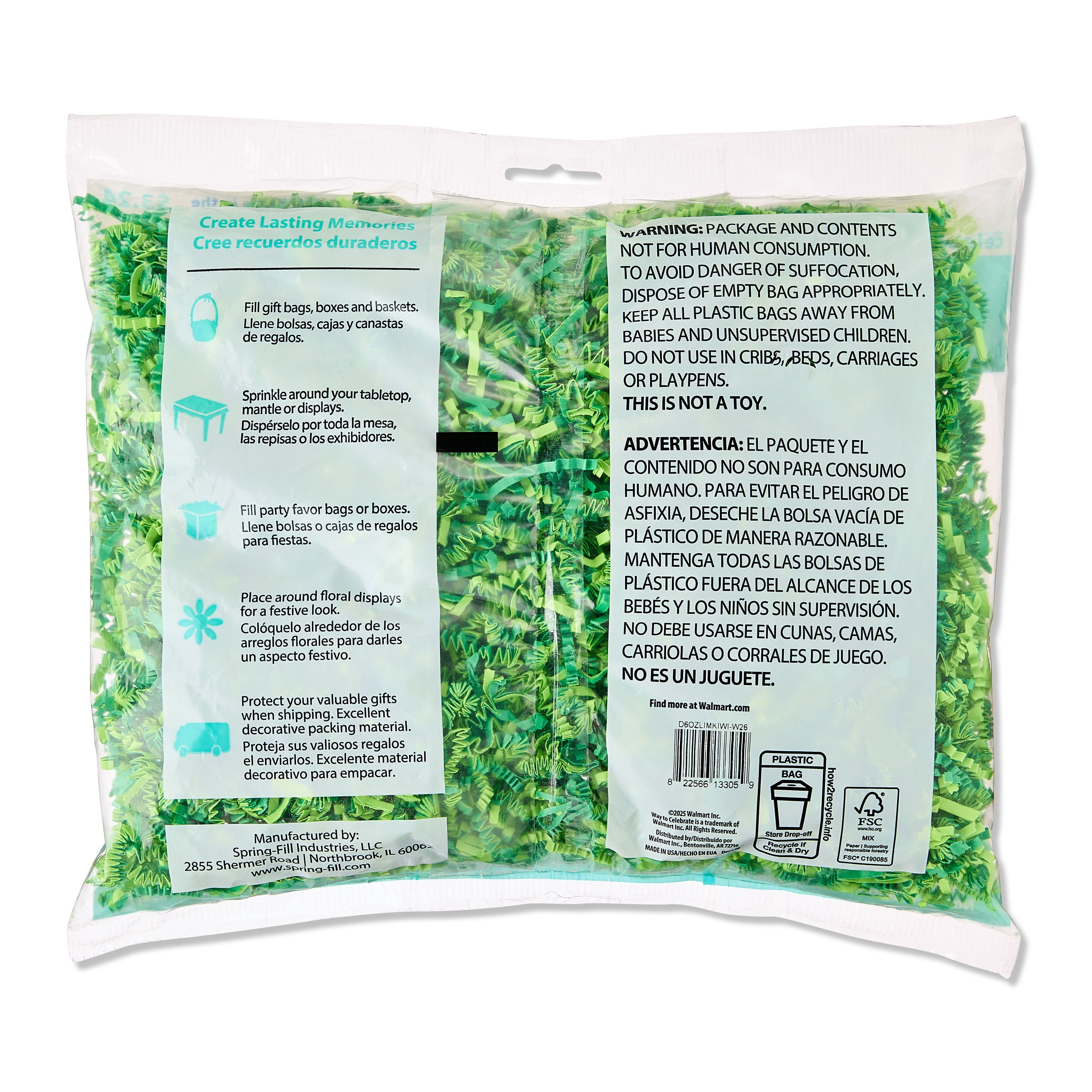 Paper Grass, Green, 3 oz, Easter by Way To Celebrate