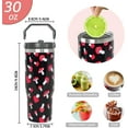 thumbnail image 3 of 30 oz Tumbler with Handle Flip Straw Leak Proof Tumbler Insulated Coffee Mug with Handle 30 oz Red Mushroom Tumbler with Handle and Flip Straw Gifts for Women Mushroom Stuff, 3 of 6