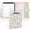 Floral White, variant on 1 Inch 3-Ring Binder with Clipboard, PU Aesthetic Binder with 5 Dividers, Notepad, Stickers & Pockets for Work and Office(Letter Size)