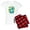 With Red Plaid Pant, variant on CafePress - Peas On Earth Pijamas - Women's Short Sleeve Print T-Shirt and Pants Light Cotton Pajama Set