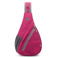thumbnail image 1 of Bolsa de bicicleta de montañismo Bolsa de pecho multifuncional Bolso de hombro único con envergadura oblicua Bolsa de pecho para hombre y mujer Bolsa de deportes al aire libre rosa, 1 of 5