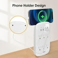 thumbnail image 4 of PrimeCables 6-Outlet Wall Mount Surge Protector Socket with 4 USB Charging Ports, 900 Joules, 4 of 7