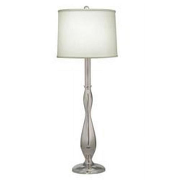 Stiffel BL-6621-SN 29 in. Satin Nickel Buffet Lamp with Pearl Supreme Satin Shade