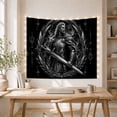 thumbnail image 5 of Sword Warrior Within Braided Branch Wreath, Mystical Gothic for Dark Art Lovers, Warrior Wall Art, Housewarming Gift, Tapestry Wall Hanging for Study Room and Den, 5 of 7