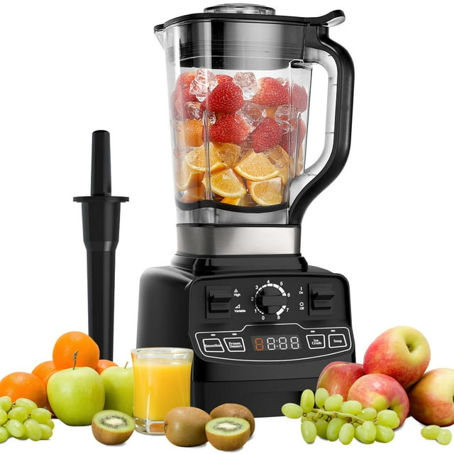 Enfmay Smoothie - Licuadora de batidos, 1450 W de alto rendimiento con 4 programas preestablecidos,