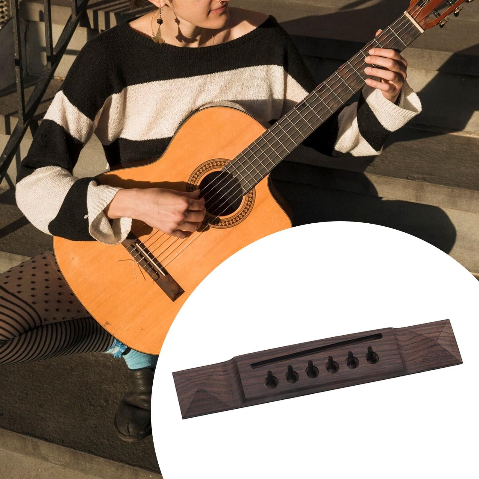 QSTDGVPW Acoustic Guitar Bridge Wood Universal Pyramid Saddle Musical Instrument Part for Rosewood