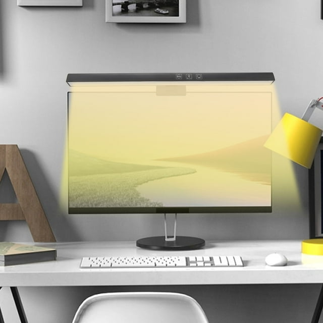 Barra de Luz ANGGREK para monitor de computadora Portátil lámpara Negra Fácil de Instalar
