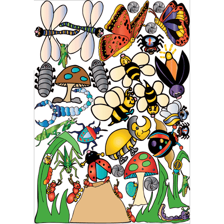Bugs and Insect Wall Stickers Decals Presto Chango Decor multicolored Childern's Bug Wall Decor