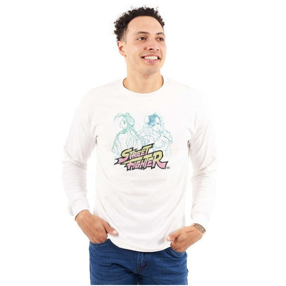 Street Fighter Cammy Chun-Li Gamer Long Sleeve TShirt Men Women Brisco Brands M