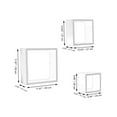 thumbnail image 2 of Jessar - Ensemble de 3 Tablettes Flottantes Carrées, de la Collection Fairview, Blanc, 2 of 3