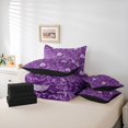 thumbnail image 6 of jejeloiu Rich Paisley 7pcs Queen Bedding,Exotic Pattern Bedding Comforter Set Queen For Adults,Purple White,Black Reversible, 6 of 7