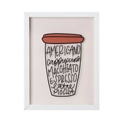 Crystal Art Gallery Coffee Americano, Cappuccino, Macchiato, Espresso, Latter Mocha Coffee Art, 6.5x8.5