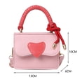 thumbnail image 3 of Bolsa Mini de hombro para mujer Love Heart Shape Leather Hit Color Crossbody Satchel Bag Tmvgtek Para Estrenar, 3 of 9