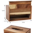 thumbnail image 2 of Funda para pañuelos CATORY de madera de acacia rectangular con fondo abierto, 2 of 7