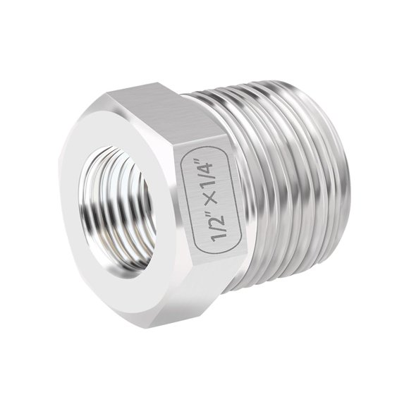 Buje reductor Quickun de 1/2" macho a 1/4" hembra NPT