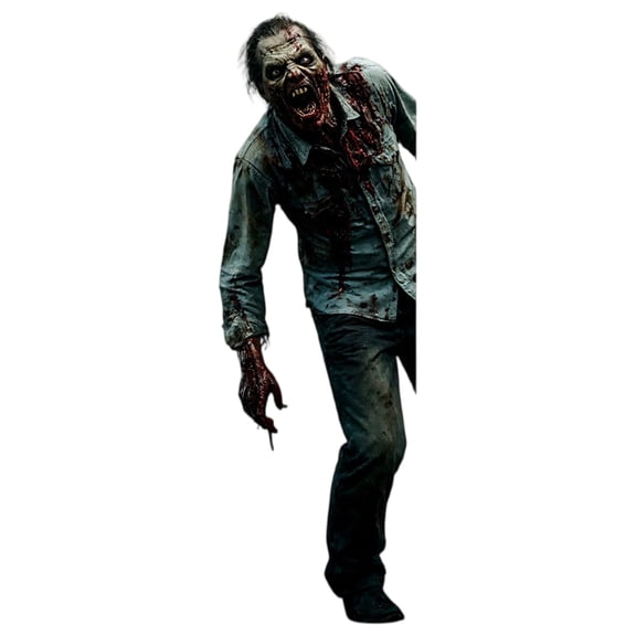 Zombie Halloween Decorations Halloween Outdoor Window Decorations Scary 3D Pvc Self Adhesive Halloween Window Decal Spooky Creepy Decor for Halloween Party Haunted House Single