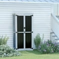 thumbnail image 6 of GDLF Outdoor Storage Cabinet Wood & Metal Garden Tool Shed Waterproof Sturdy 66" H, 6 of 10
