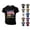 Black, variant on Boys Patriotic Spirit T-Shirt Red White Blue Flag Pattern Loose Fit Crewneck Short Sleeve Active Play Tee