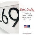 thumbnail image 5 of Discovered Designs - Individual 3D Acrylic Mailbox Number – Self Stick – Long Lasting – Weatherproof – Made in USA (White 4 inch Number 4), 5 of 9