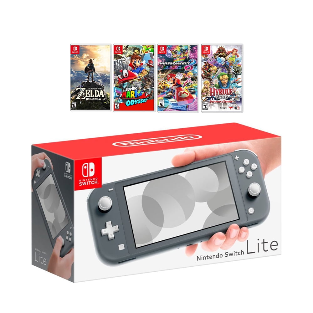 New Nintendo Switch Lite Yellow Console Bundle with 4 Games: The