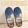 thumbnail image 2 of Balery Western Desert Cloud Cowboy Pantuflas de Casa de Felpa Silenciosas con Diseño Estampado, Zapatillas Cómodas Antideslizantes de Algodón para Interior-Medium, 2 of 8