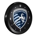 thumbnail image 2 of Sporting Kansas City 15" Ribbed Frame Wall Clock, 2 of 5