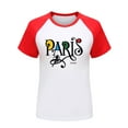 thumbnail image 4 of Toddler Girls Summer Tops Tees Casual Color Block Games Printed Raglan Short Sleeved T Shirt Daily Spring Shirts For Kid 2-3 T, 4 of 4