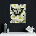thumbnail image 4 of Shiartex  Butterfly Canvas Wall Art Black Butterfly Picture Daisy Florals Painting Modern Framed Artwork for Bedroom Bathroom Living Room 16x20 in/12x16 in, 4 of 4