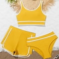 thumbnail image 2 of Zylarhe Swimming Suit for Girls,Girls Swimsuit 3 Piece Teen Girls Tankini Swimsuit Girls Swimming Suits Bathing Suit Teen Girl Swimsuit 9-10 Years Yellow, 2 of 5