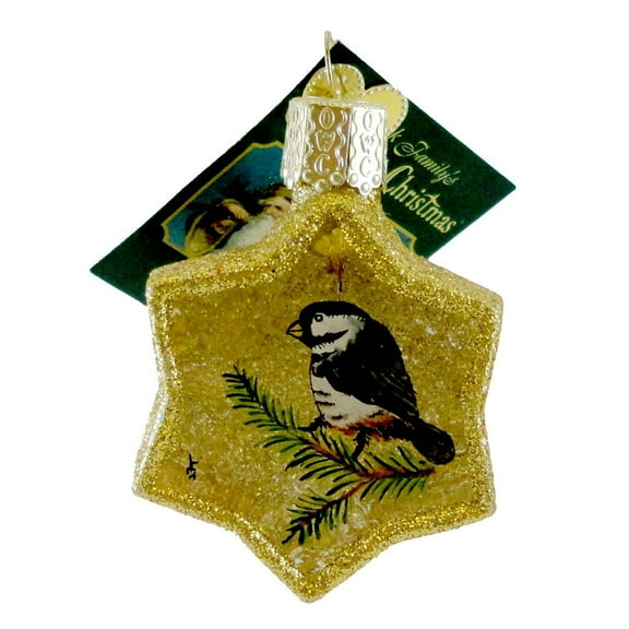Old World Christmas 2.00In Star Bird, Glass, Ornament Inside Out Art 99701