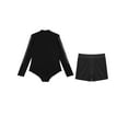 thumbnail image 4 of Haitryli Kids Boys Shiny Rhinestone Gymnastics Leotard Long Sleeve Dance Bodysuit Skating Jumpsuit & Shorts Set Black 6, 4 of 5