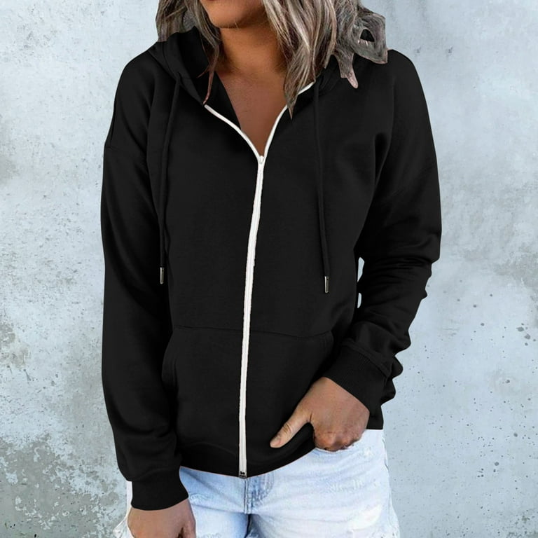 Black hoodie sales womens walmart