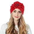 thumbnail image 1 of Turbans pour Femmes Bonnet Fleurs Bonnet Bonnet Chapeaux, 1 of 3