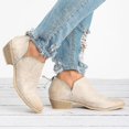 thumbnail image 1 of Bottines Chelsea pour Femmes Talon Bas Fermeture Éclair Chaussures, 1 of 3