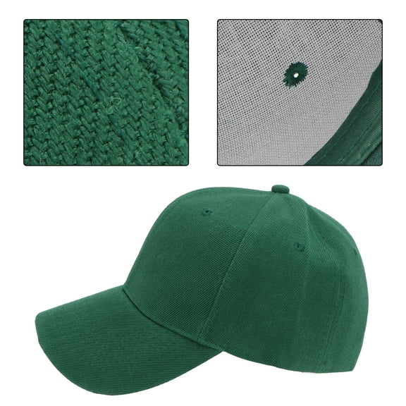 HEANUJJ 1Pc Green Sports Hat Cotton Baseball Cap Unisex for Travel and Vacation