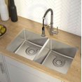 thumbnail image 3 of Kraus Dex Series 33 Inch Undermount Double Bowl Stainless Steel Kitchen Sink, 3 of 5