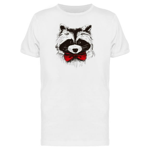 Sketch Raccoon's Head And Tie Tee Men's -Image by Shutterstock