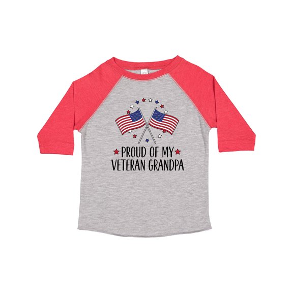 Inktastic Military Proud of Veteran Grandpa Boys or Girls Toddler T-Shirt