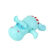 Follure Clockwork dolls Wind Up Clockwork Cute Duck/Hippopotamus Kid Baby Swimming Bath Toy Play Shower Blue One Size