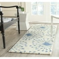 thumbnail image 3 of SAFAVIEH Bella Owen Fire Burst Wool Area Rug, Beige/Blue, 2' x 3', 3 of 10