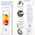 thumbnail image 2 of Portable Blender, Travel Blender Smoothie Maker 480ml Usb Rechargeable Juicer Mixer 100w Mini Personal Fruit Blender With 6 Stainless Steel Blades, 2 of 5
