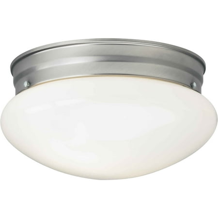 Forte Lighting Signature 1 Light 10 inch Brushed Nickel Flush Mount Ceiling Light