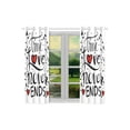 thumbnail image 2 of CADecor Inspirational Quote Window Kitchen Curtain, Love Quote Window Treatment Panel Curtains,26x39 inches,Set of 2, 2 of 3