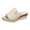 Beige, variant on Womens Sandals Peep Toe Wedge Espadrilles Casual Beach Shoes Slip on Slides Slippers